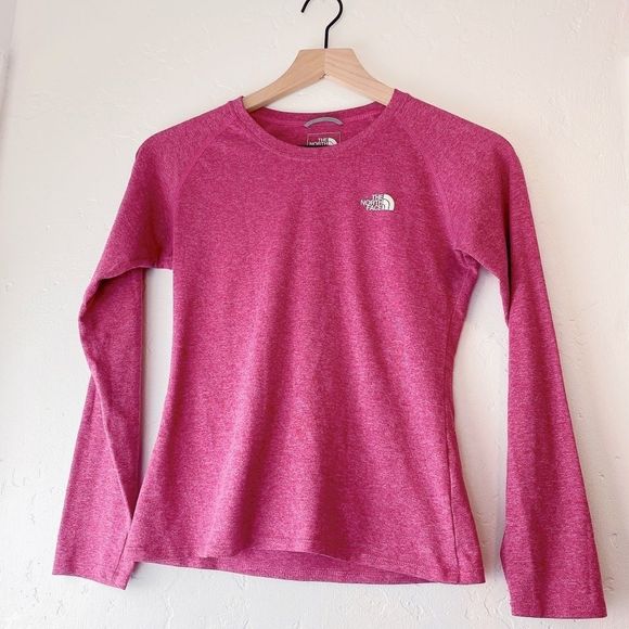 The North Face Tops - The North Face Pink Long Sleeve Sports Tee Size:XS